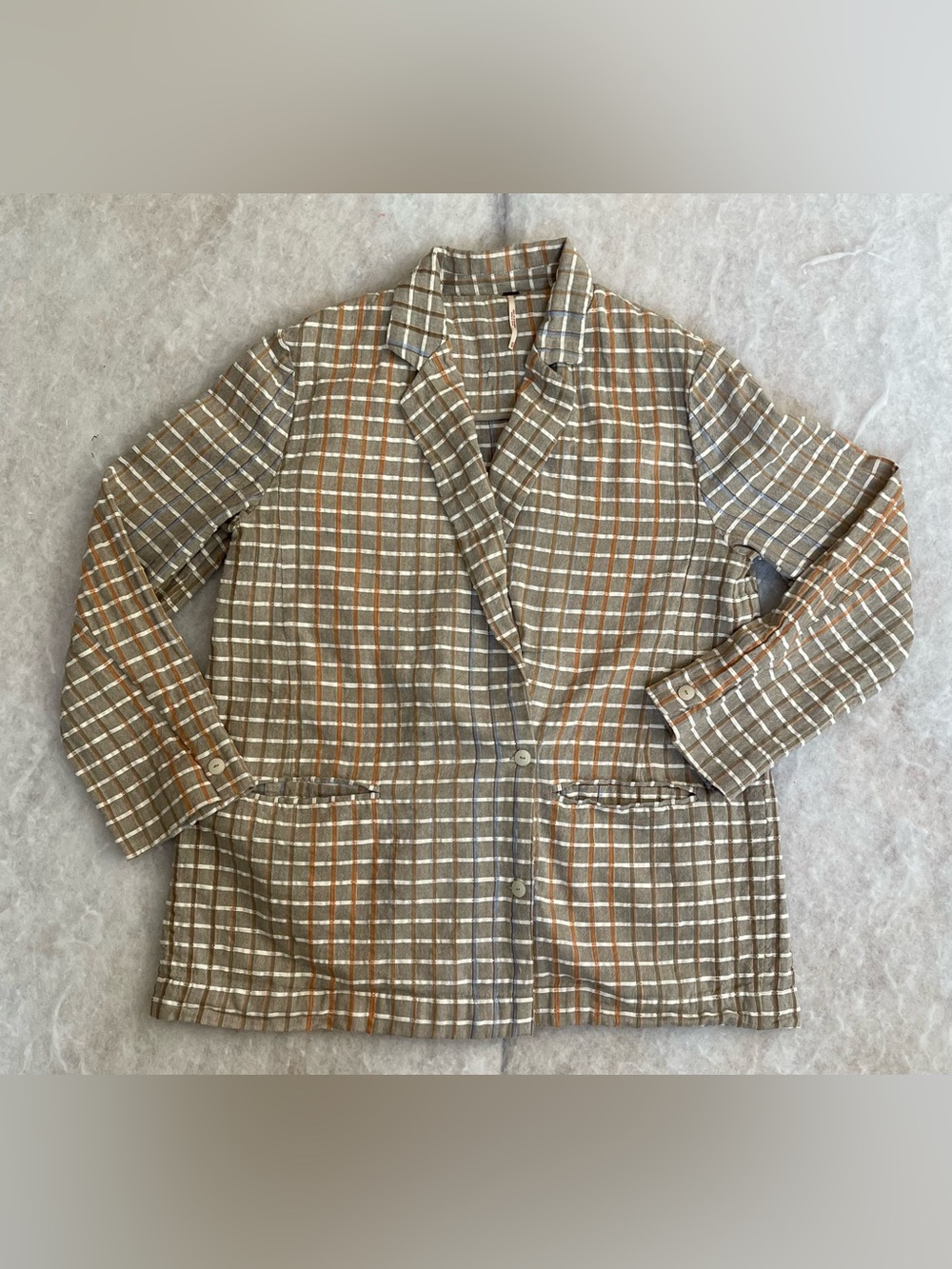 free people Plaid Blazer (SKU556)